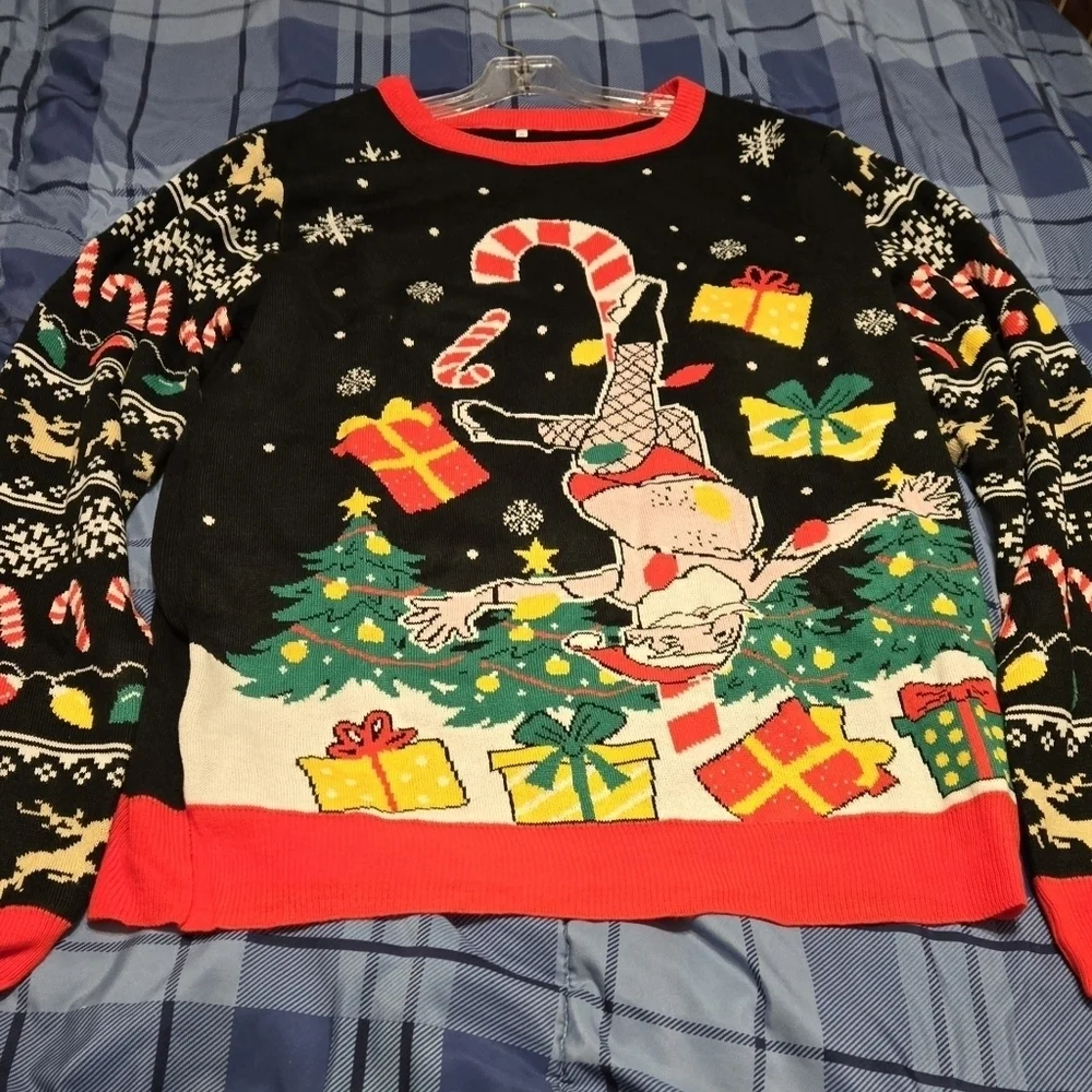 NWOT Festive Black and Red Holiday Sweater​